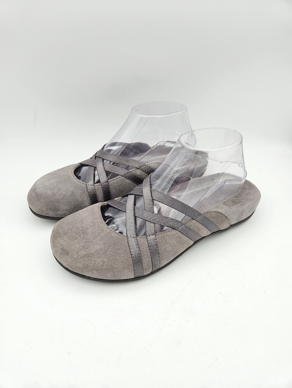 Vionic Women's Size 8M Claire Suede Crossover Strappy Slip On Mules Closed Toe